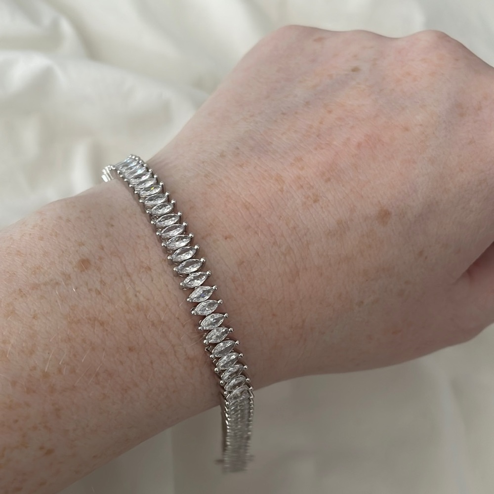 Gemelli cubic zirconia tennis bracelet , new with tags and in box.